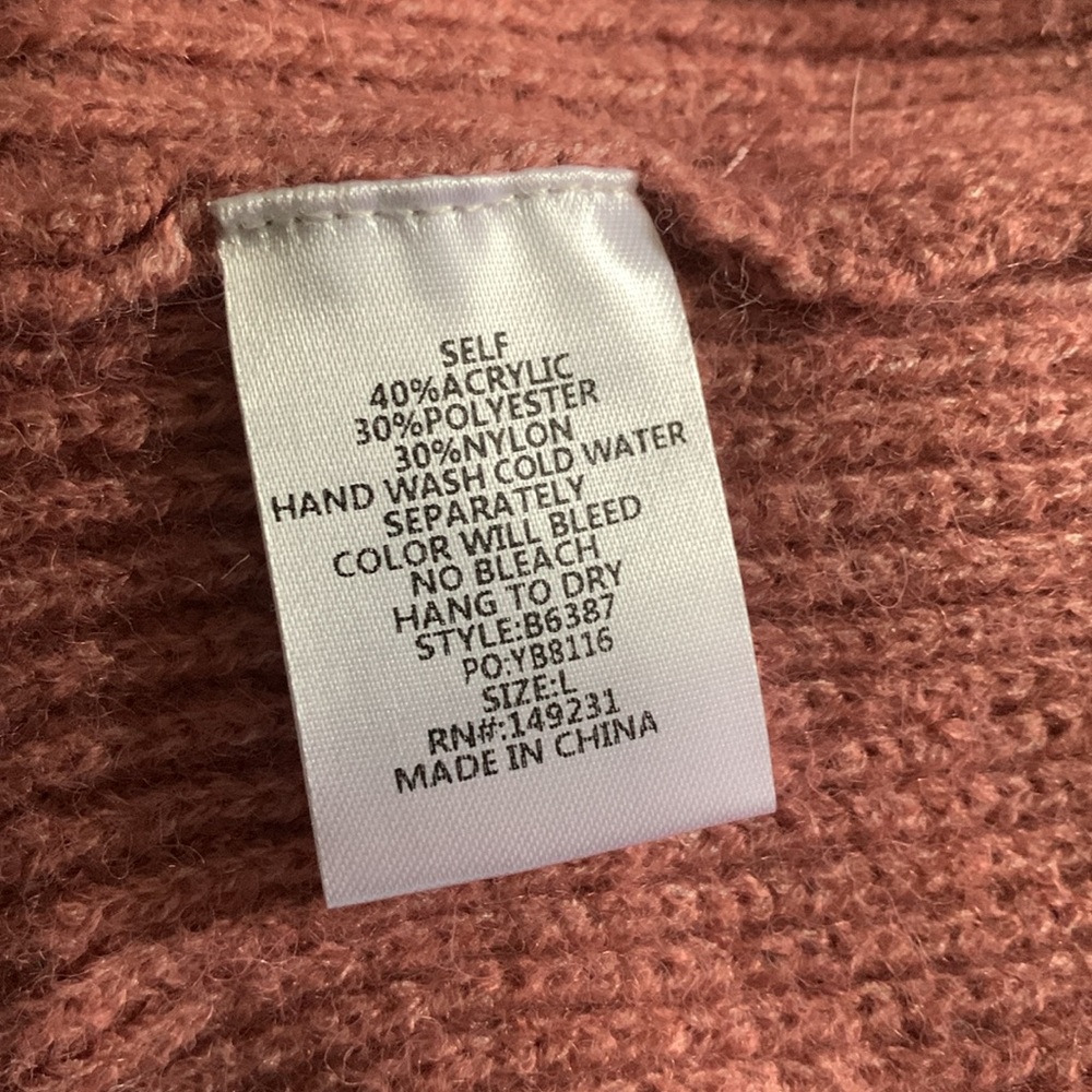 NWT KORI AMERICA SOFT BLUSH PINK SWEATER - Picture 8 of 8